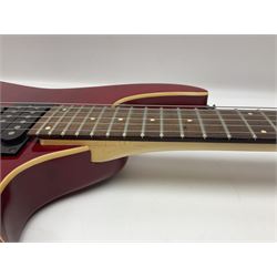 Maverick HSH rock guitar with Floyd Rose tremolo, L100cm overall; in soft carrying case.