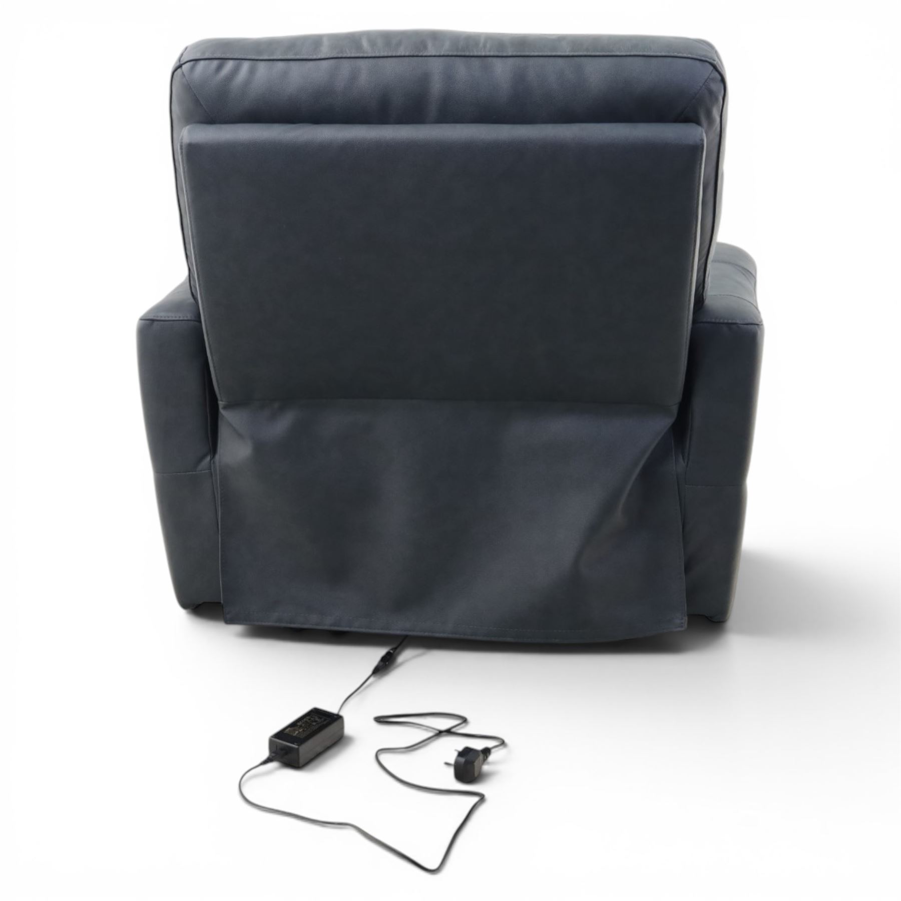 Roseland Furniture - 'Deana' electric recliner armchair, upholstered in blue leather