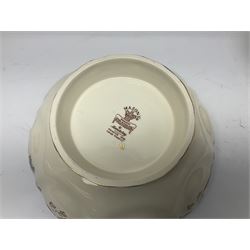 Masons Ironstone in the Mandalay pattern stepped dish, vase, jug , covered jar and two picture frames 