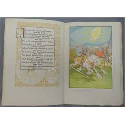  'Parsifal or The Legend of The Holy Grail Retold from Ancient Sources' with acknowledgement to the 'Parsifal' of Richard Wagner by C.W. Rolleston, ltd.ed 289/525 signed by Willy Pognay, with 16 tipped in col.illust. full gilt calf, pub. c1910-15, 1vol  