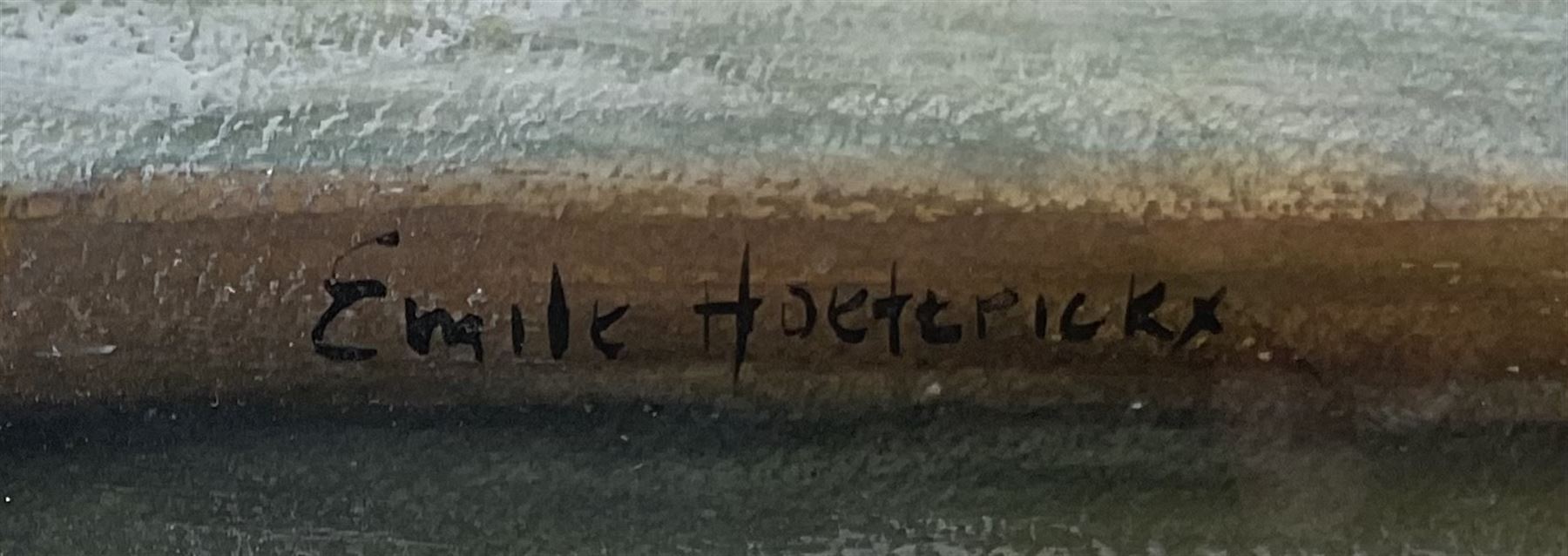 Emile Hoeterickx (Belgian 1853-1923): Fashionable Ladies in the Park, gouache and watercolour signed 46cm x 37cm