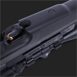 Hatsan AT44-10 air rifle, .22 cal, Max pressure 200 bar, serial number 041420511, fitted with 3-12x50 scope, L118cm