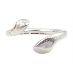 Silver devoted hearts ring by Regitze Overgaard for Georg Jensen, No 262, boxed