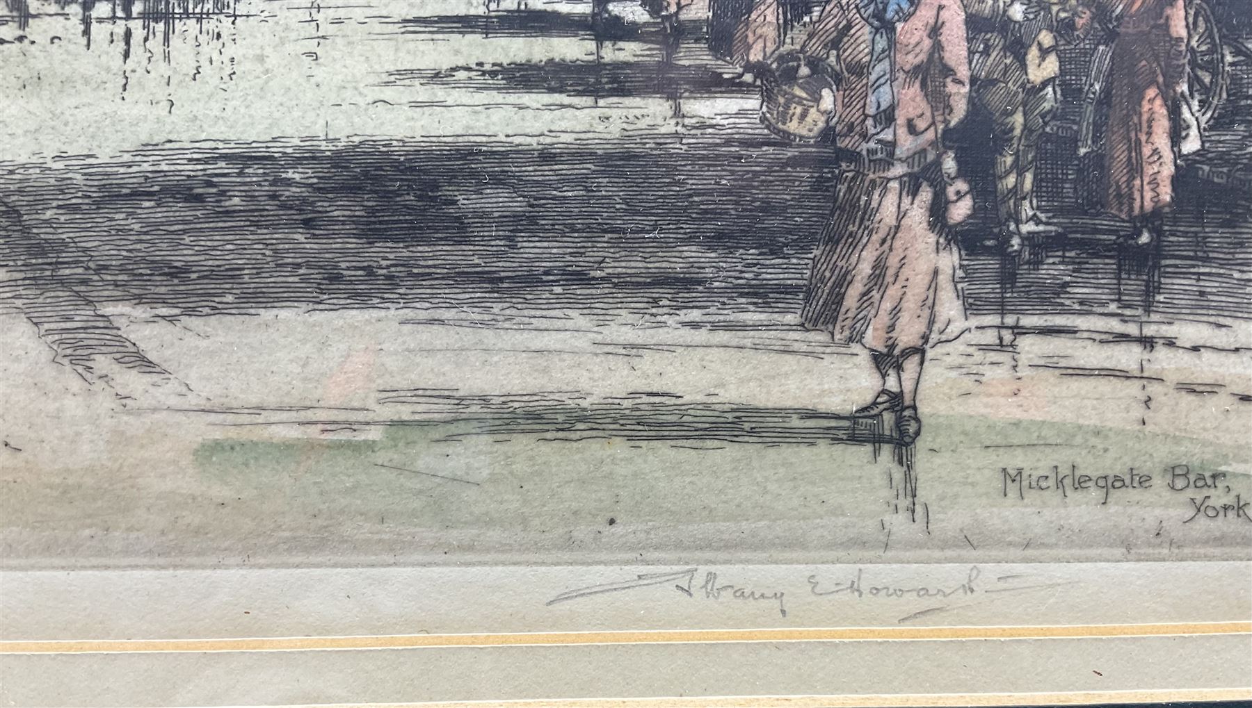 Albany Howarth (British 1872 - 1936): 'Micklegate Bar' and 'Monk Bar' York, pair hand-coloured etchings, one signed in pencil 40cm x 25cm (2)