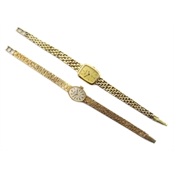  Avia 9ct gold ladies bracelet wristwatch and Churchill 9ct gold bracelet wristwatch, both hallmarked  