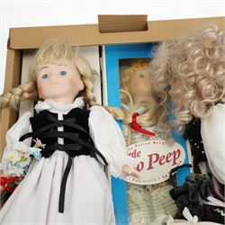 Quantity of modern dressed dolls, few die cast vehicles etc