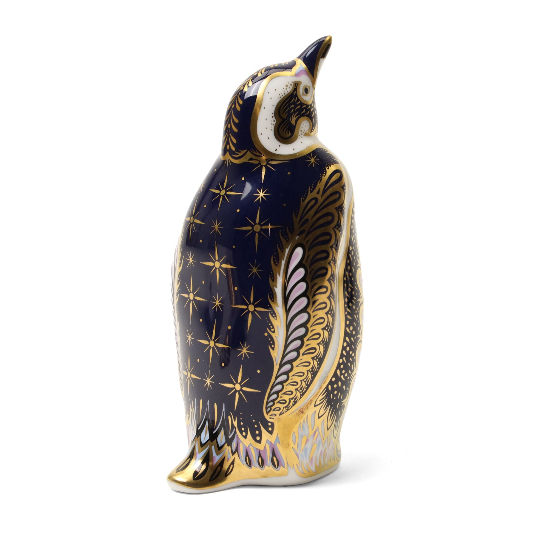 Royal Crown Derby paperweights, Galapagos Penguin limited edition 177/1000 and Madagascan Tortoise 177/1000, both from the Endangered Species series with gold stoppers and certificates