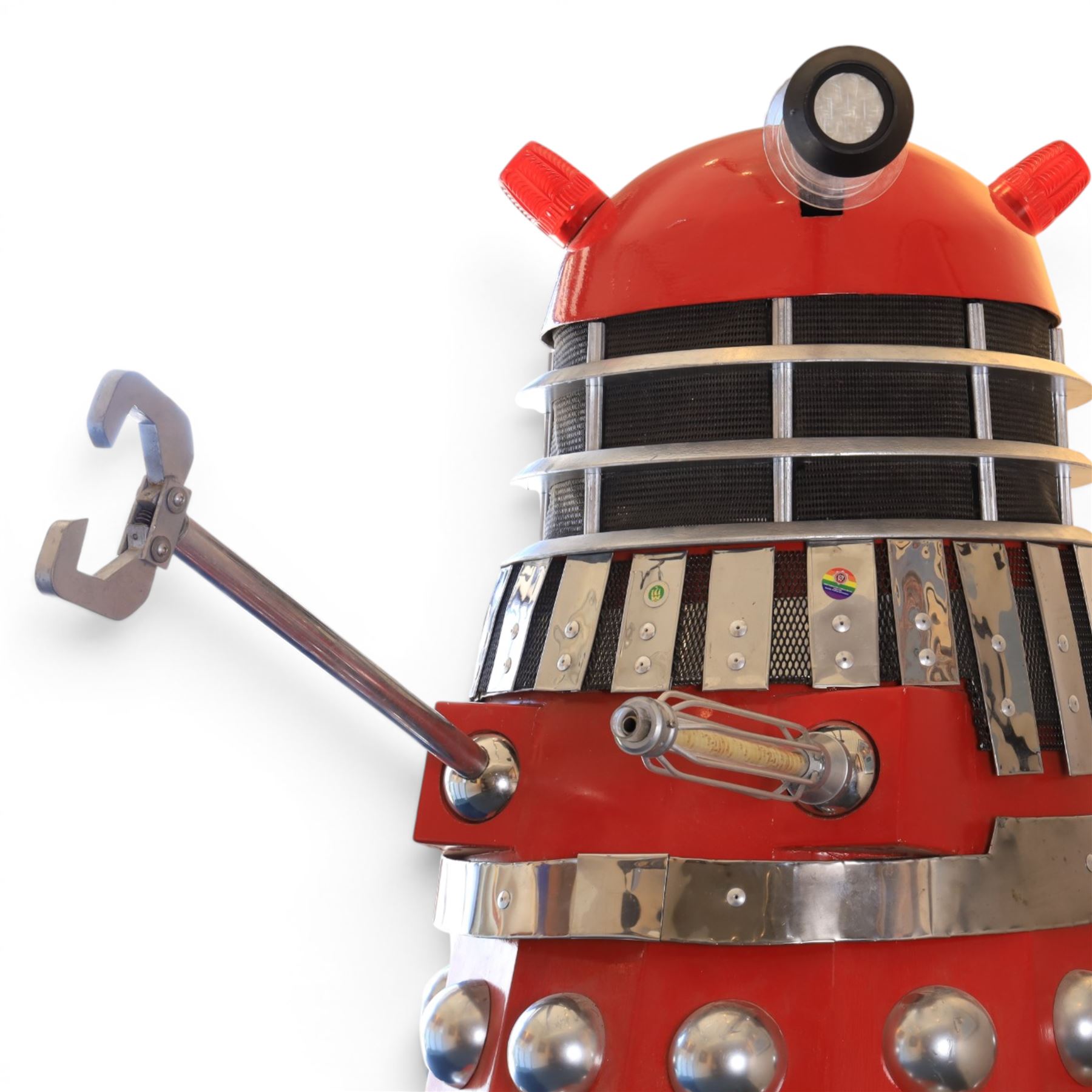 Doctor Who - full scale sit-in driveable replica Dalek, self-powered  with wooden and aluminium chassis, voice changer mic and sound system, a replica of the Saucer Commander from the 1966 film Daleks' Invasion Earth 2150 A.D.