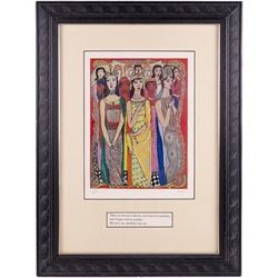 Edward Harris Wolfe (South African 1897-1982): 'Song of Songs', set of twelve limited edition lithographs on silvered paper each signed and numbered 228/250 in pencil, 36cm x 26cm, in matching frames (12)