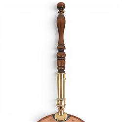 Copper coal bucket, together with two foot warmers, two trays and copper bed pan 