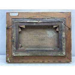 William Daniel Penny (British 1834-1924): Whitby Harbour by Moonlight, oil on canvas signed and dated '99, 22cm x 32cm
Notes: Penny was born in Caistor Lincolnshire but was listed in the Hull directories from 1869 as a Marine artist living in the City until the turn of the century when he became publican of the 'Artist's Rest' in Cross St., Aldborough, East Yorkshire