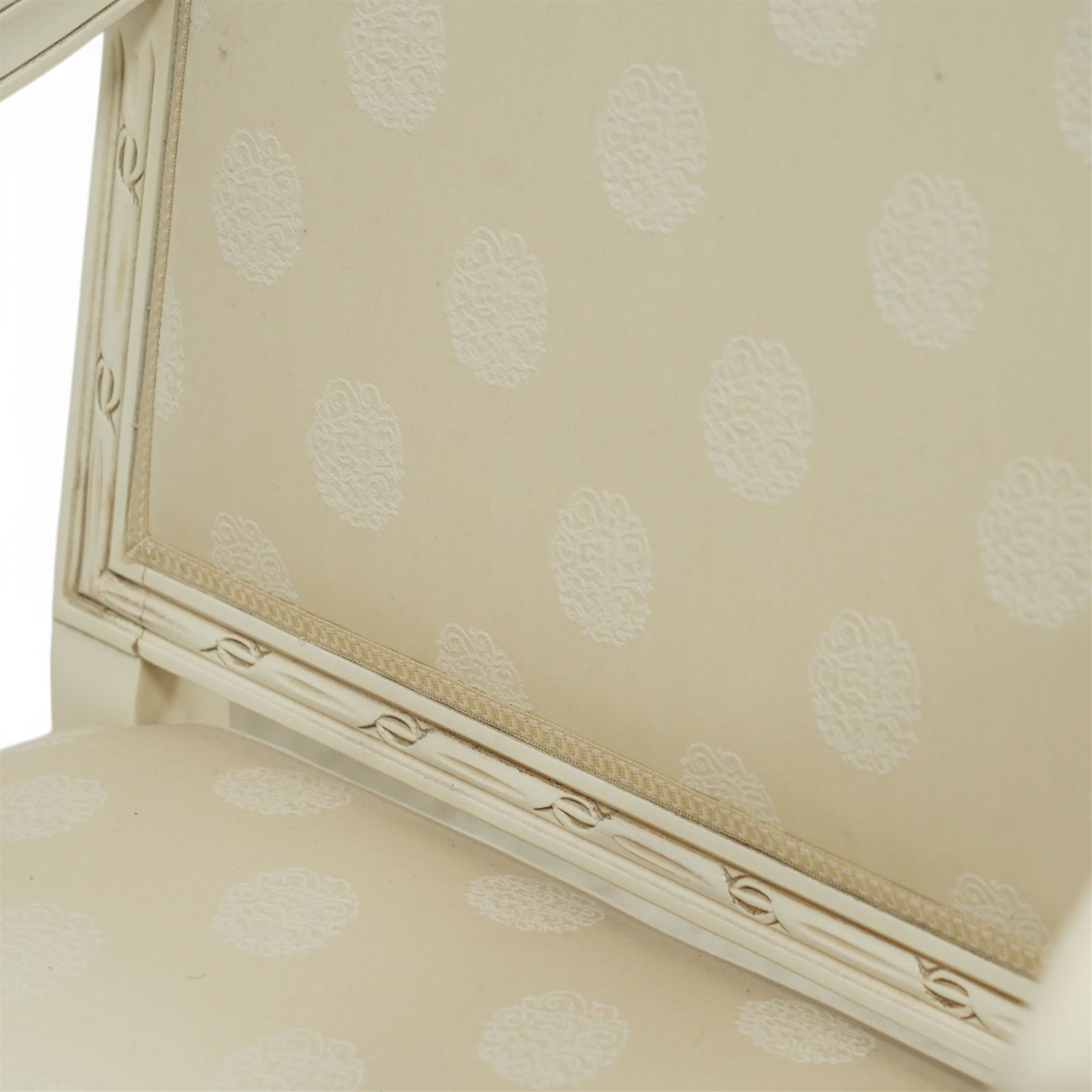 Laura Ashley - French style cream painted open armchair