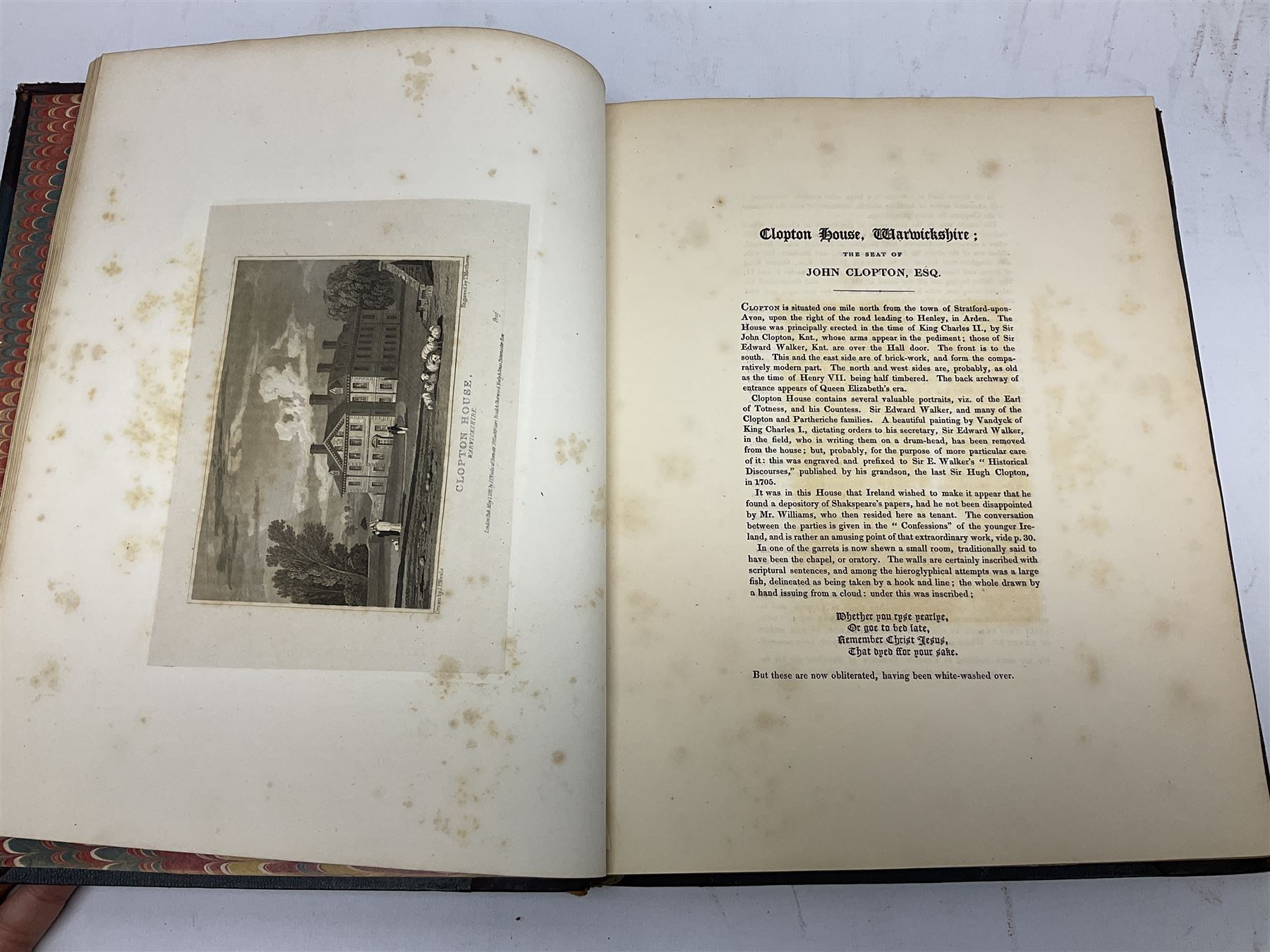 Views of the Seats of Noblemen and Gentlemen in England, Wales Scotland and Ireland from Drawings by J.P.Neale pub. London 1821-1821, with engravings, half calf, in four volumes