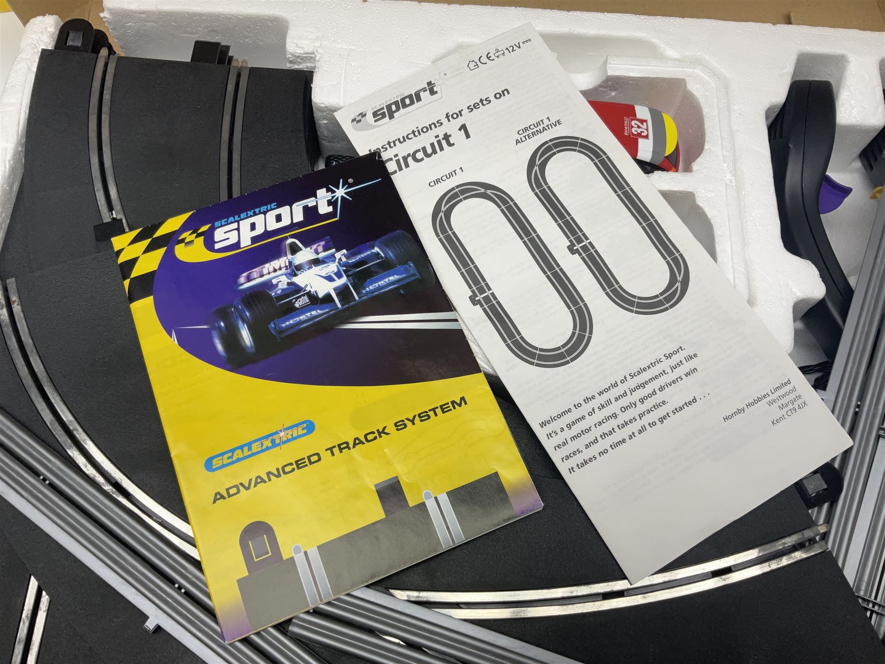 Scalextric - Formula One set with McLaren Mercedes and Williams BMW cars; and Speed Extreme set with Ford Focus cars; both boxed with accessories and paperwork; and Parker Pro-Action football game; boxed (3)