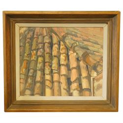 Hugh Ralph Micklem (British 1918-2009): Sicilian Rooftop, large oil on canvas signed and dated '70, 62cm x 75cm