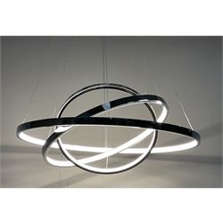 Dar Lighting - contemporary three ring pendant Light