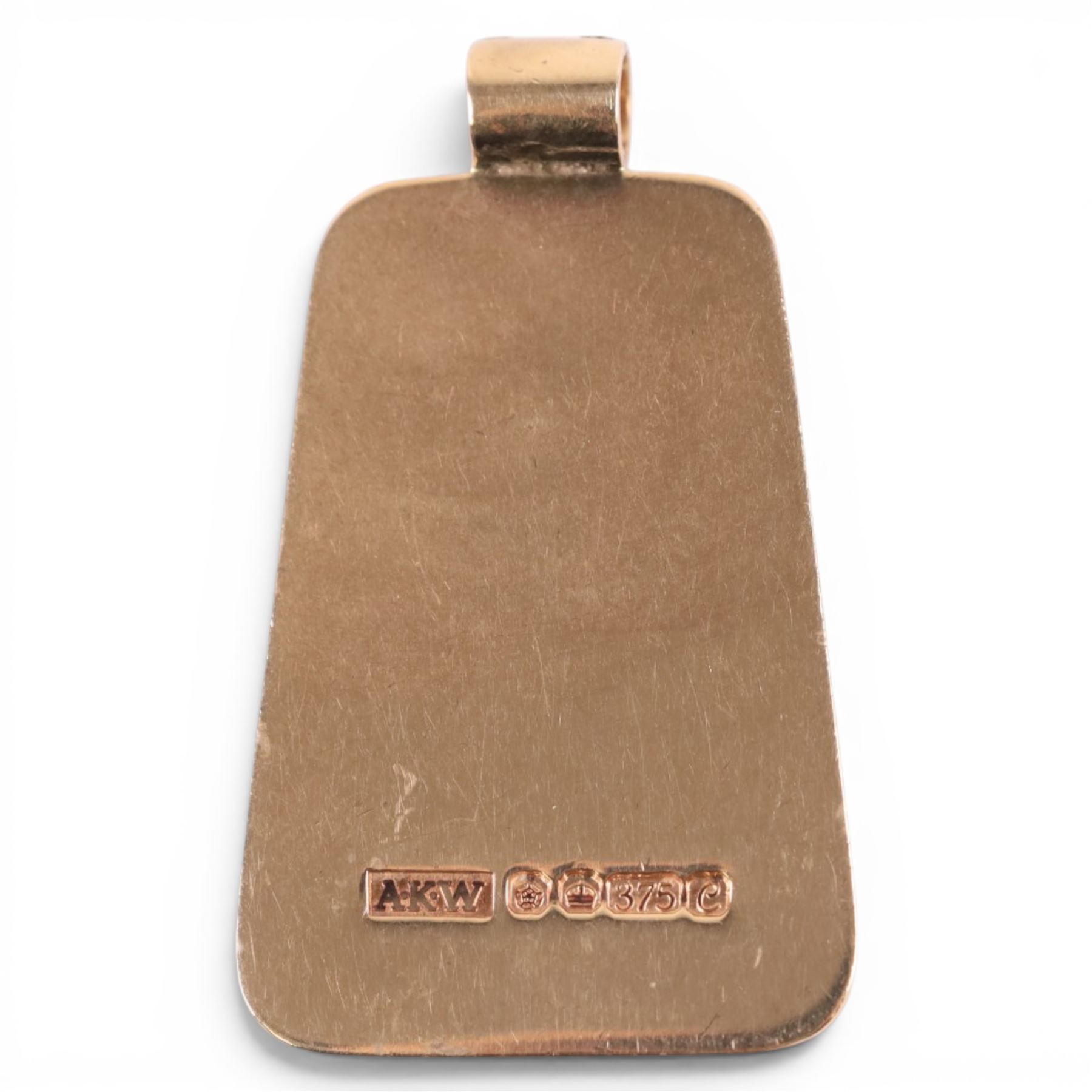 9ct gold 'I Love Jimmy' pendant, hallmarked