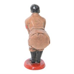 WWII novelty cold painted bronze pin cushion, modelled as Adolf Hitler, H12cm