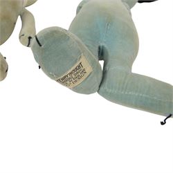 Two Merrythought soft toys, comprising Hanna Barbera Yogi Bear and Huckleberry Hound, both with blue fur and labels to underside of foot, H32cm