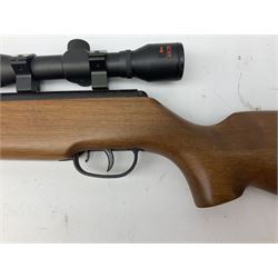 Sports Marketing SMK .22 air rifle with break barrel action and SMK 4 x 28 telescopic sight NVN L109cm; with small quantity of pellets