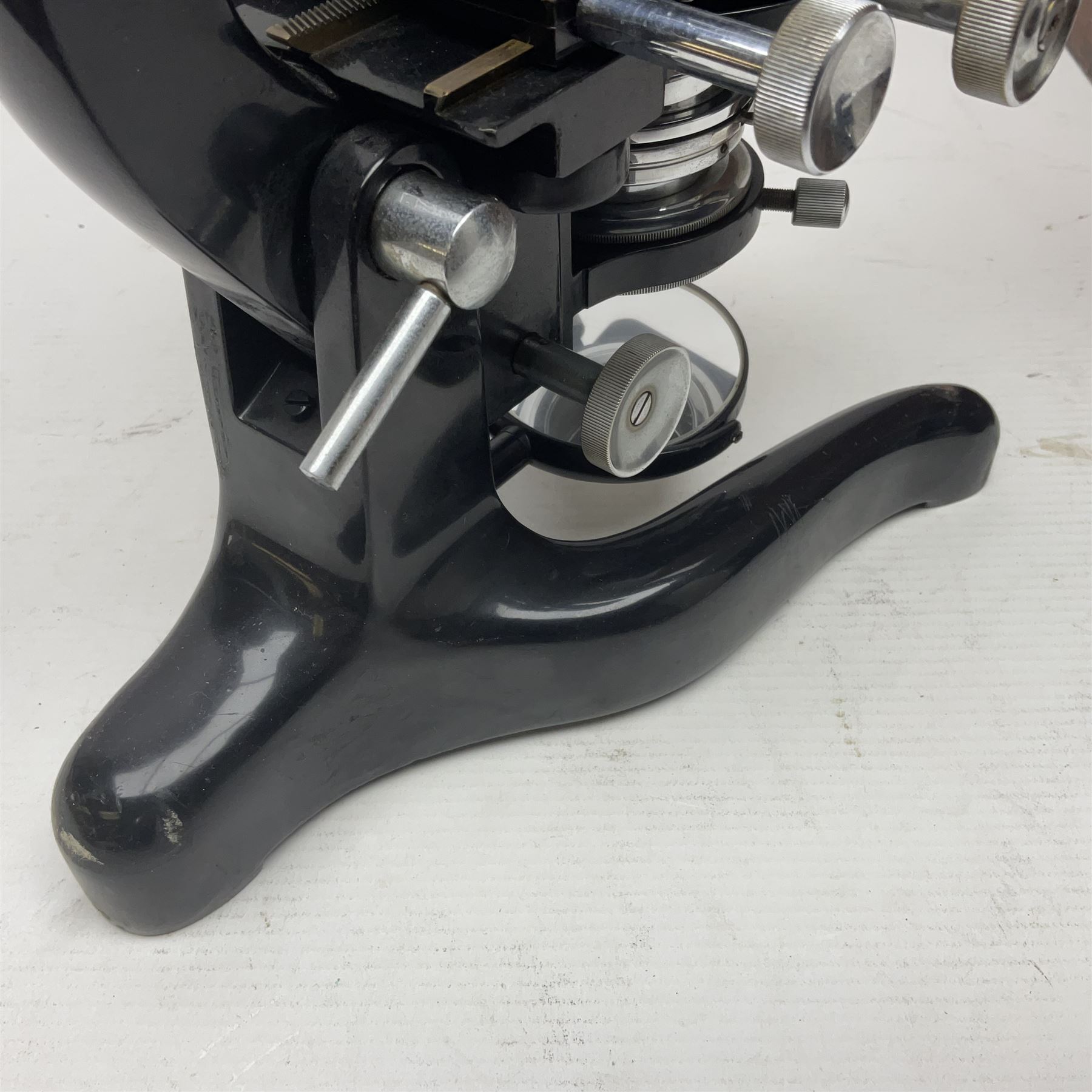 20th century W. Watson & Sons binocular microscope no 98191, in original box, together with W. Watson & Sons Kima microscope no 107846, in original box and Cooke Troughton & Simms binocular microscope no 467926