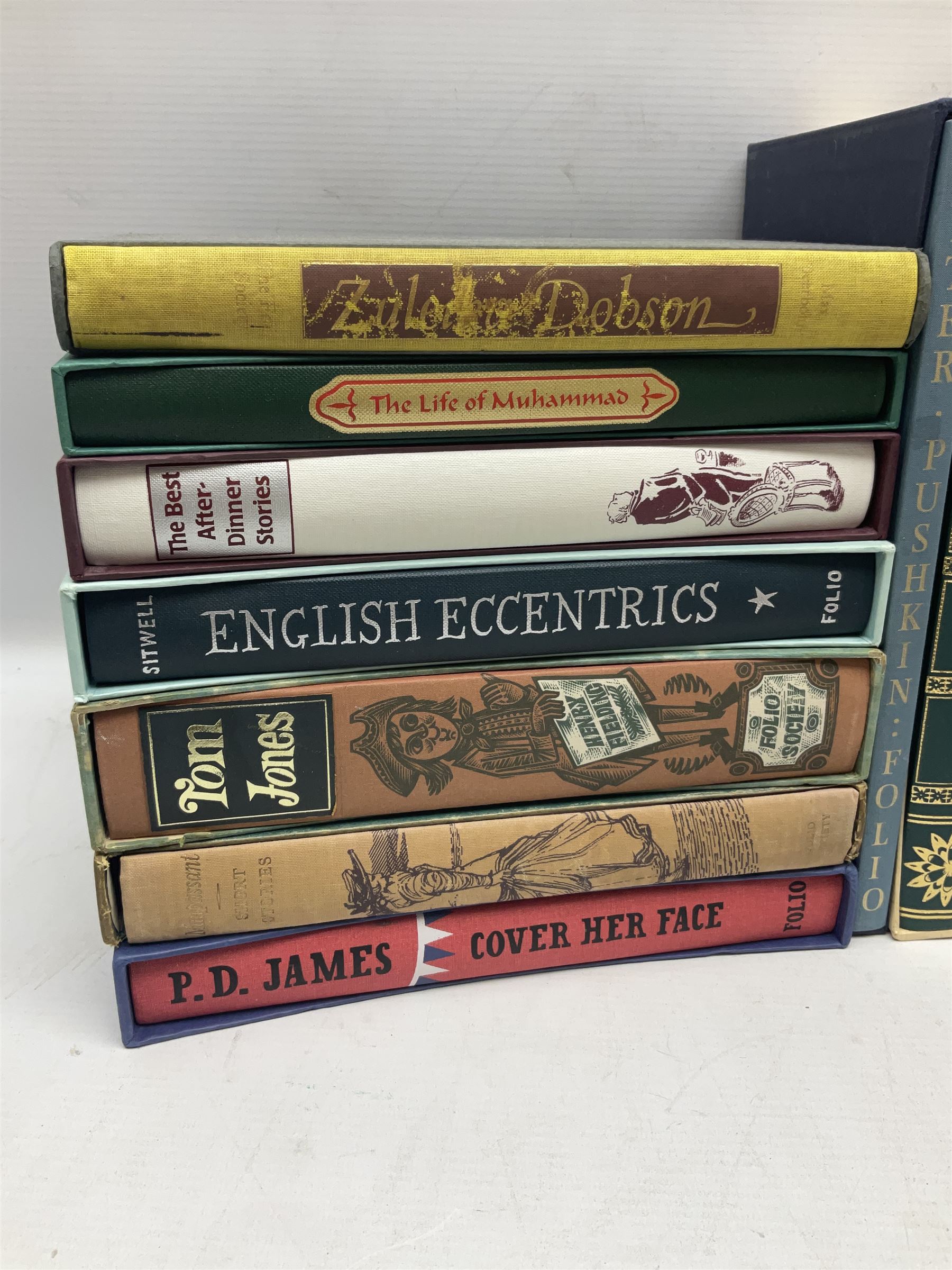 Folio Society; twenty two volumes, to include Cautionary Tales, In Trouble again, Uncle Silas, The Secret History, Sagittarius Rising etc 