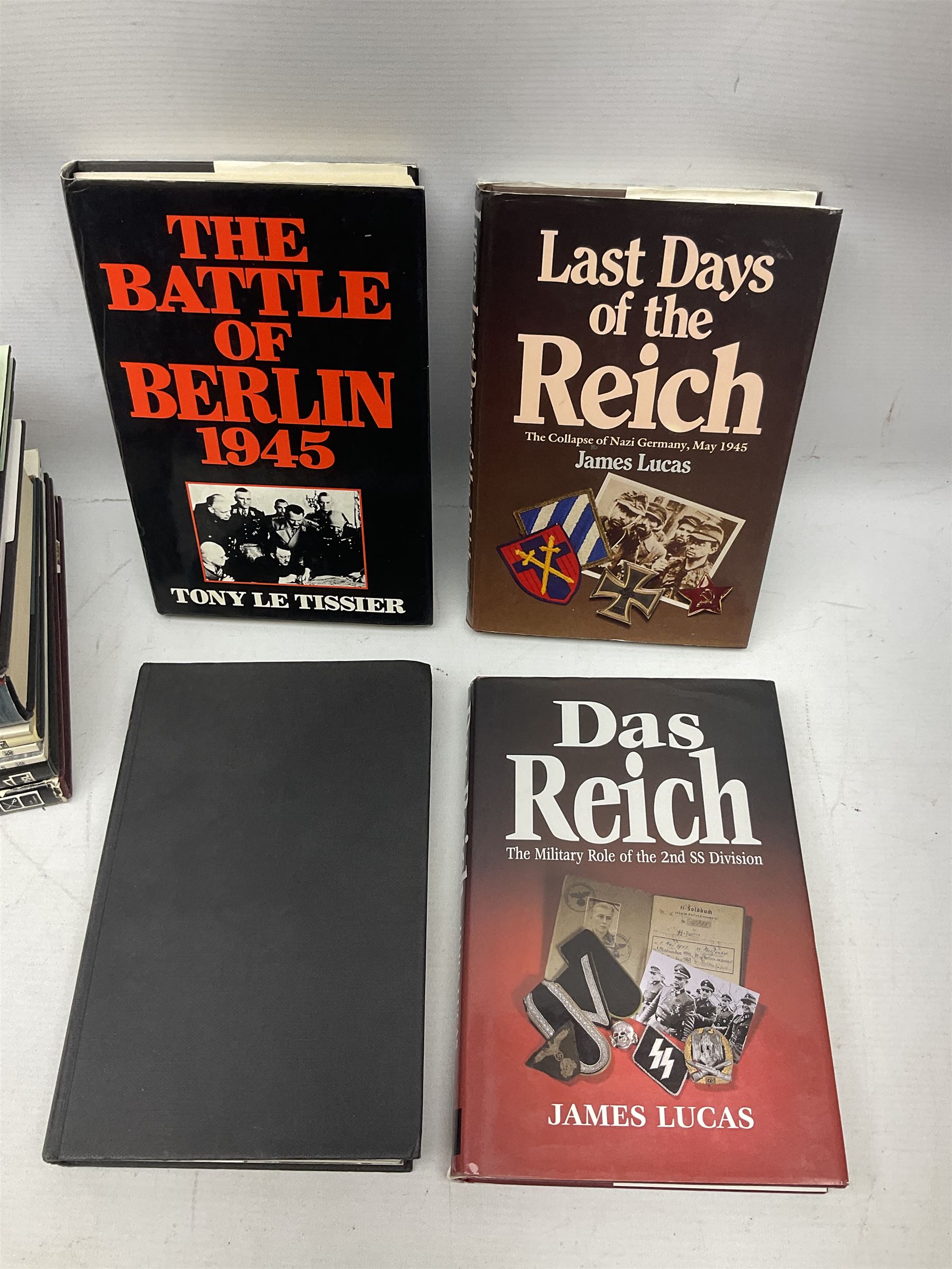 Twenty-six books of WW2 German interest with particular emphasis on the 'SS', including Charles Sydnor: Soldiers of Destruction; G.S. Graber: History of the 'SS'; Bruce Quarrie: Hitler's Samurai; David Cesarini: Eichmann - His Life and Crimes; collector's reference books etc (26)