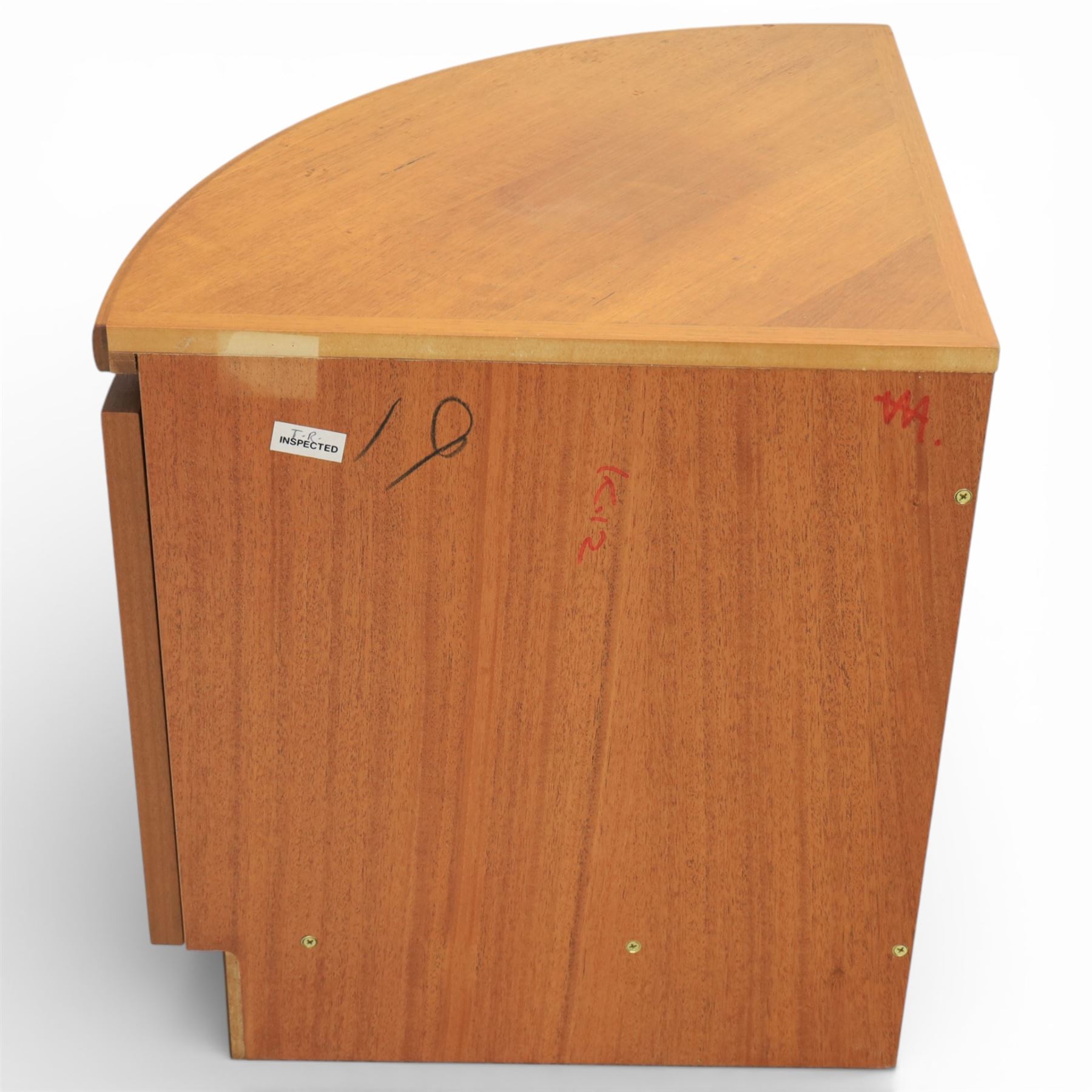 Nathan - 'Squares' pair of small corner cabinets, with square panelled cabinet doors