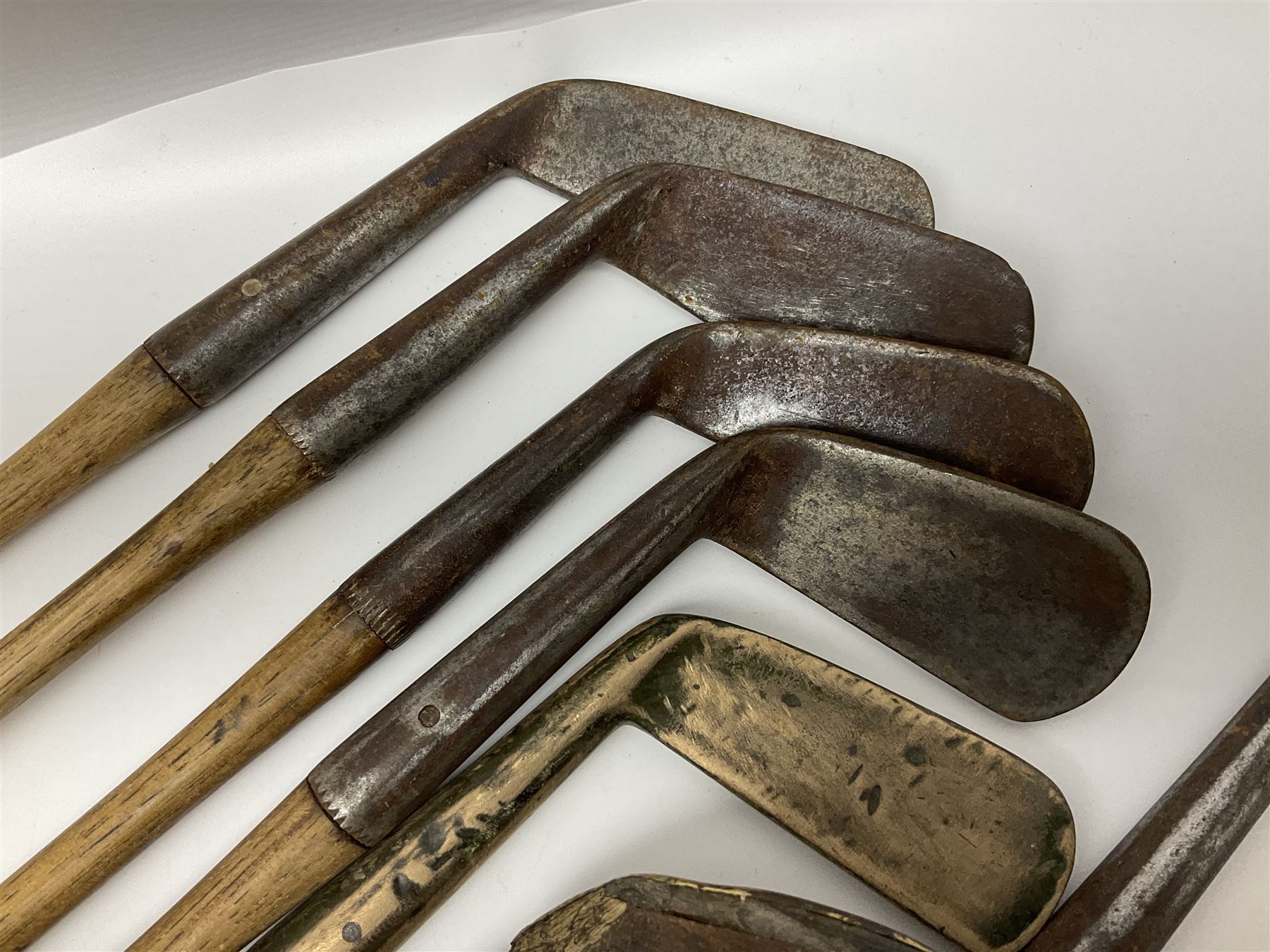 Collection of vintage wooden shaft golf clubs, including J & D Clark,  J Winton, etc (7)