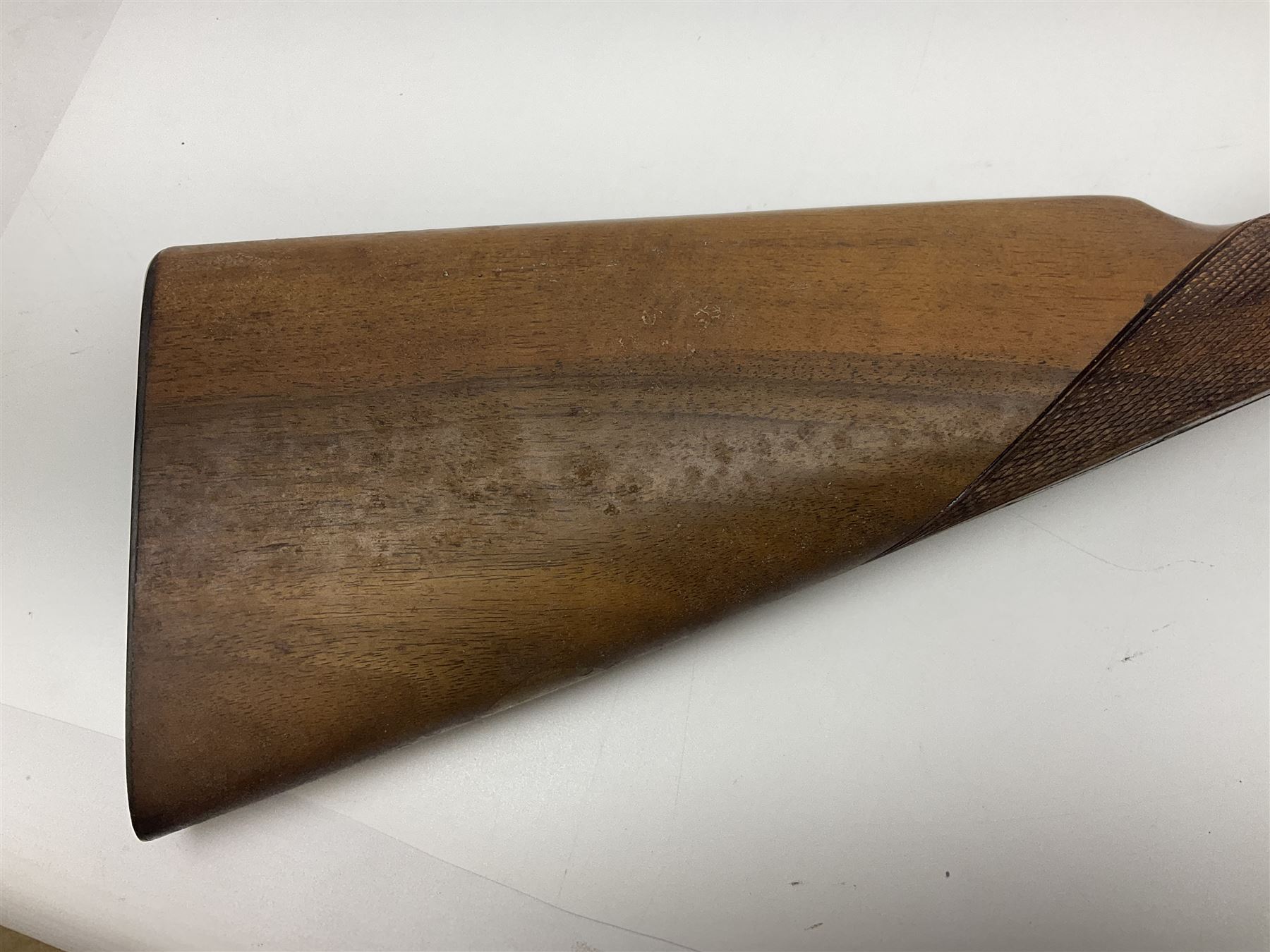 SHOTGUN CERTIFICATE REQUIRED: Fabbrica Armi F.lli Pietta Gussago BS Italy 12-bore side-by-side muzzle loading black powder double barrel percussion hammer gun, retailed by Navy Arms Co. Ridgefield N.J., the 71cm (28