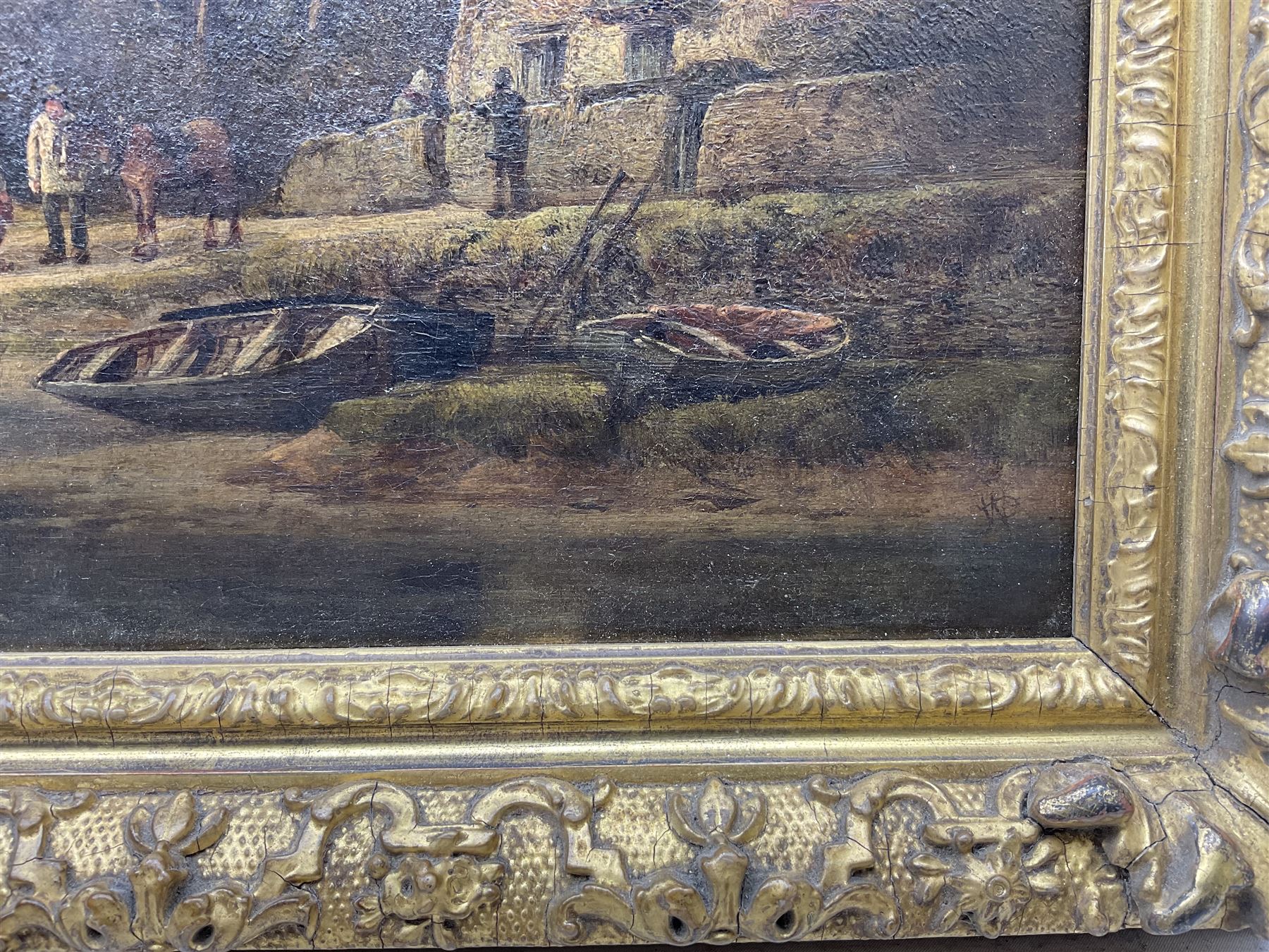 William Pitt (British fl.1851-1890): 'On the Avon Devon', oil on canvas laid on board signed with monogram, titled verso 30cm x 40cm 