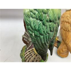 Six Beswick bird figures comprising large barn owl no.1046, small barn owl no.2026, woodpecker no.1218, pheasant no. 1226b and two small pheasants no.767a, tallest H22cm  