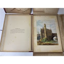 Louisa Fennell: 'Views of Wakefield', two volumes of unbound chromolithographs (2)