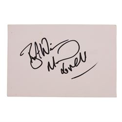 Signed Formula 1 memorabilia, including 1973 Milestones magazine signed to the front cover by Graham Hill and three signed photographs comprising Jackie Stewart, Jack Bradbury and Mario Andretti, with certificate of authenticity from Chaucer Auctions