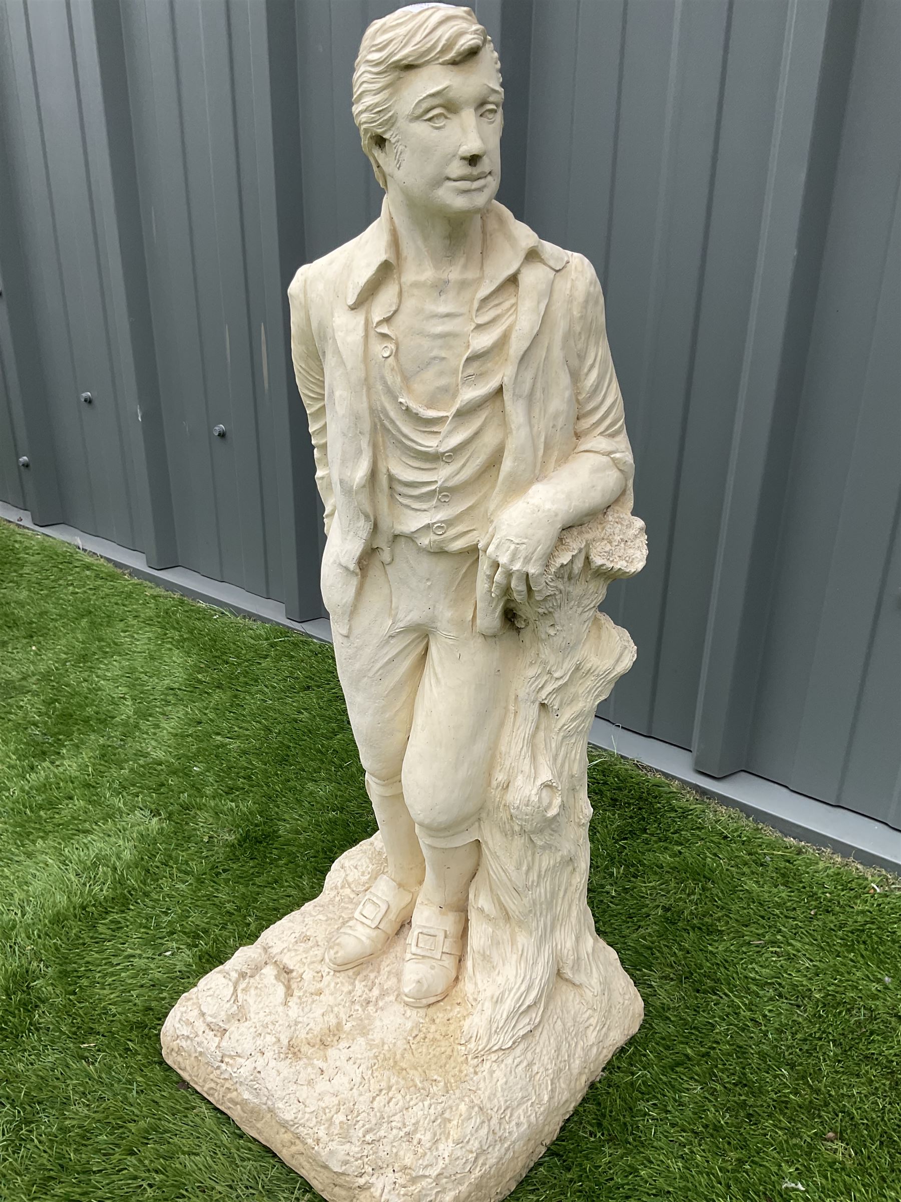 Cast stone gentleman figure - THIS LOT IS TO BE COLLECTED BY APPOINTMENT FROM DUGGLEBY STORAGE, GREAT HILL, EASTFIELD, SCARBOROUGH, YO11 3TX