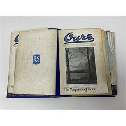 Three Childrens books, comprising Father Tuck's Once Upon a Time and two french books by Hachette et Cie, together with a folder of Ours The Magazine of Reckitts