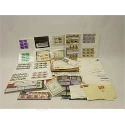  Mixed collection of Great British and World stamps including FDCs, King George VI used values to one pound including ten shillings dark blue, miniature sheets, polish stamps on covers etc  