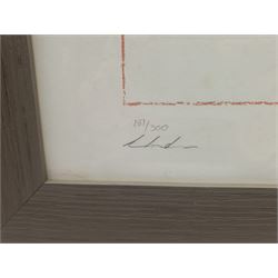 John Lennon (British 1940-1980): 'Feeling Good', limited edition lithograph signed and numbered 181/300 by Yoko Ono in pencil with blind stamps 49cm x 60cm