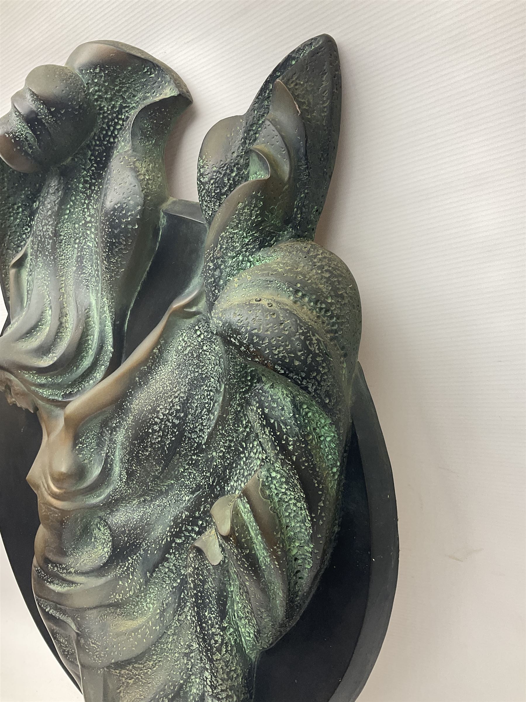 After Alexsander Danel for Austin Sculpture, Windswept, a wall hanging sculpture modelled as a female nude