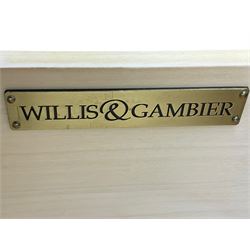 Willis Gambier white painted double wardrobe, with drawer to base