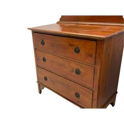 Two stained pine chests of drawers