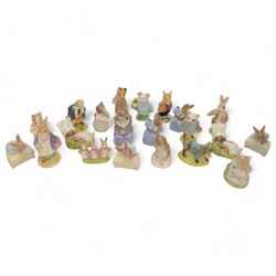 Collection of Royal Albert and similar Beatrix Potter figures, including Cottontail, Tommy Brock, John Joiner etc 