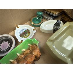 Collection of vintage cigarettes, cigars, ashtrays and other smoking related collectables
