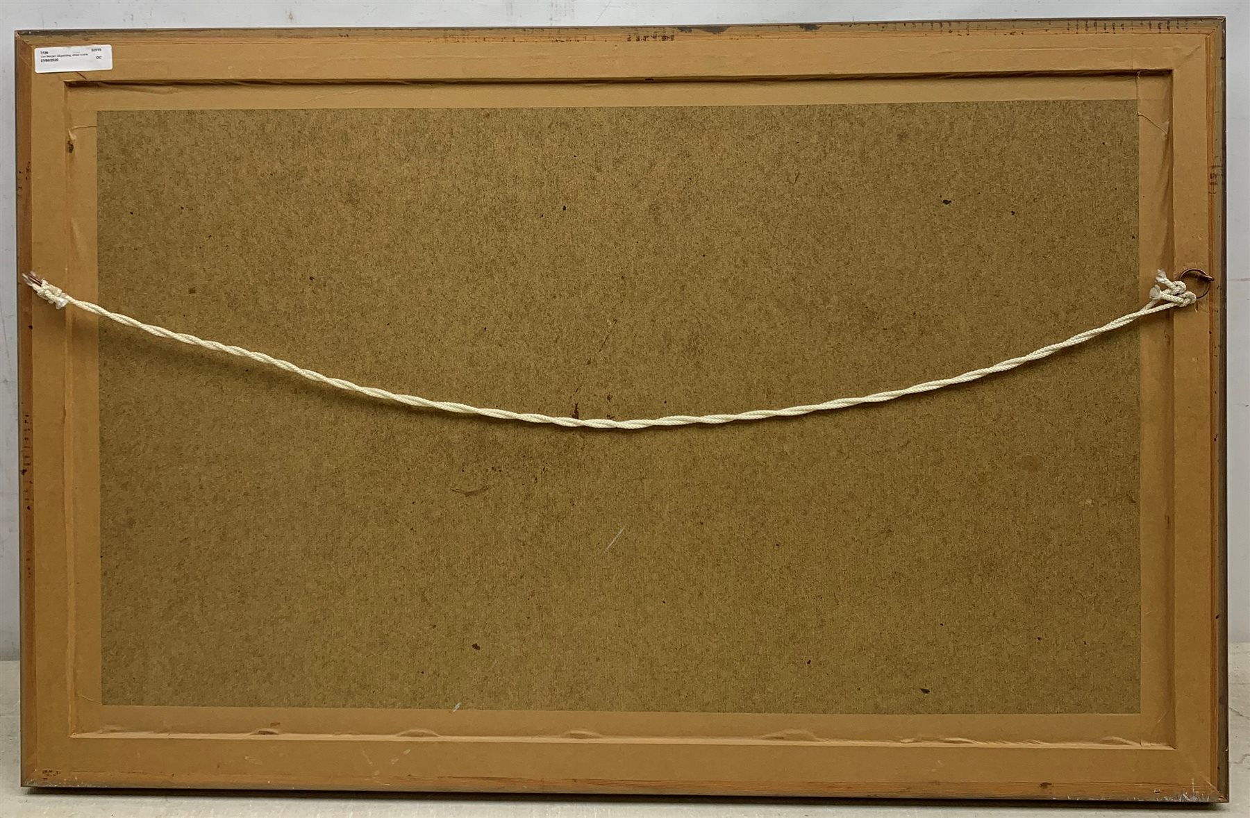 V Bergen (Continental Contemporary): Street Scene with Windmill, oil on board signed 43cm x 73cm