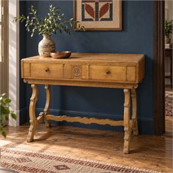 Leemings of Halifax (est. 1872) - Arts & Crafts oak side table, rectangular caddy top with...