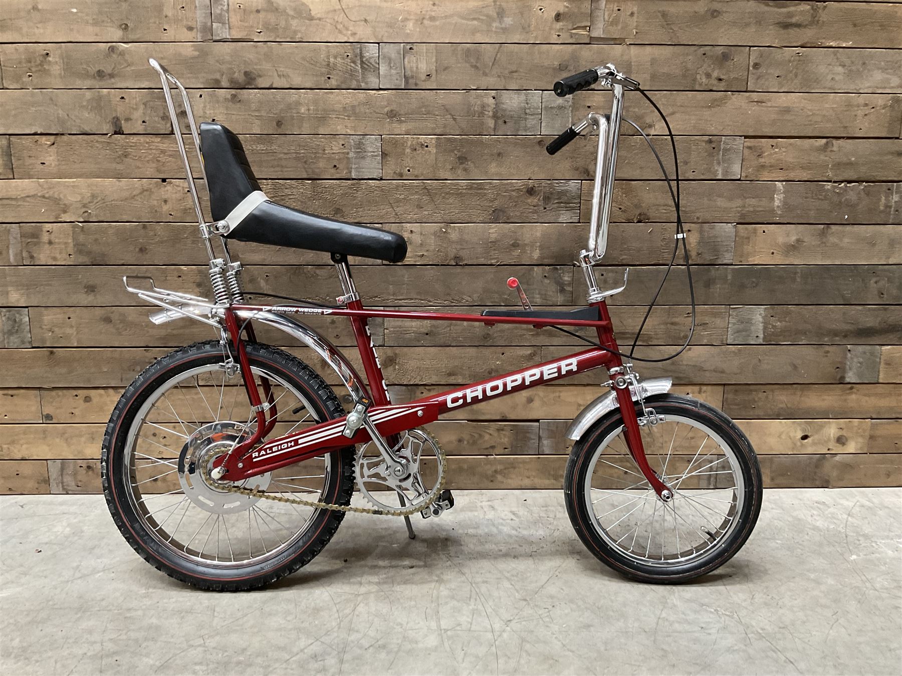 Raleigh Chopper Mk2 Arrow Wedge bicycle, fully restored and rechromed