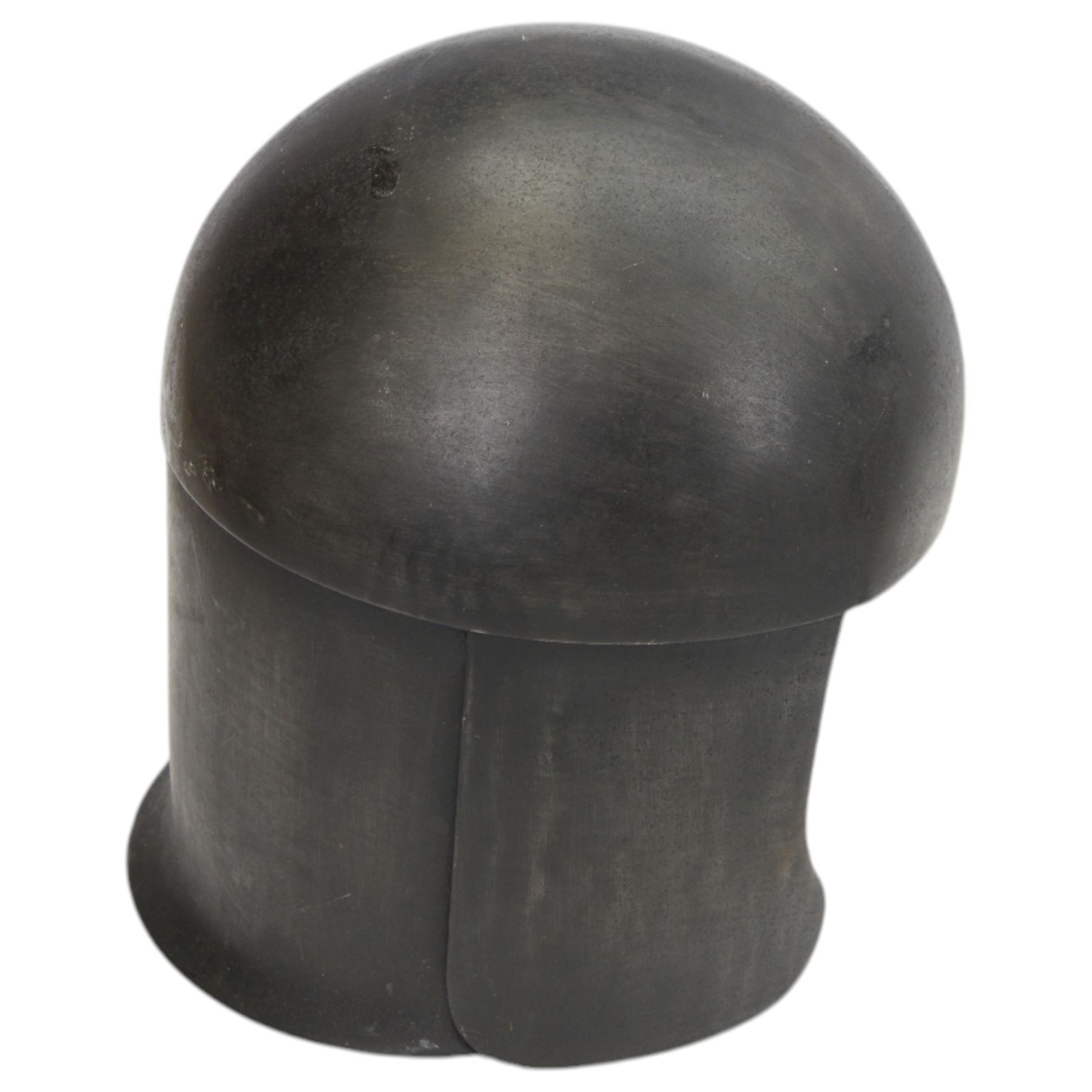 Selection of reenactment related items, including Archers sword, helmet and shield, with another helmet and chain mail 