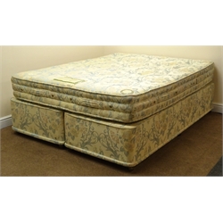  5' king size divan bed with Nu-Sleep  mattress, W152cm, H68cm, L196cm  