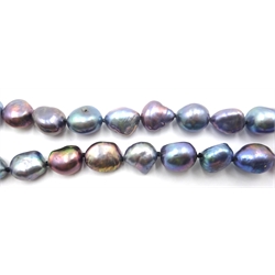 Long grey freshwater pearl necklace 160cm