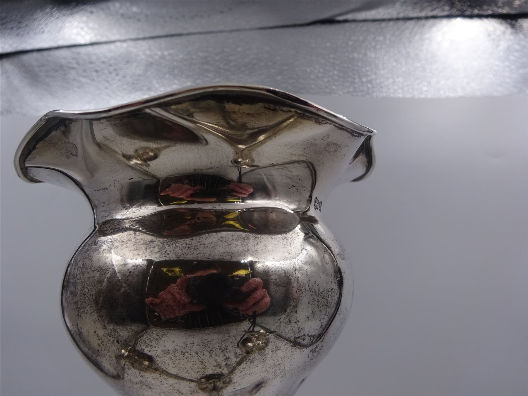 Early 20th century silver epergne, with four fluted branches, upon a weighted domed circular foot, engraved foot with monogram date 1887-1912, hallmarked Colen Hewer Cheshire, Chester 1910, H39.2cm